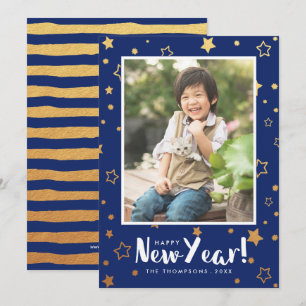 Shining Bright Photo New Year's Card
