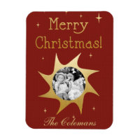Shining Christmas Wishes - photo magnet