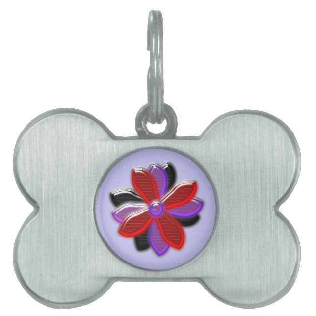 Shining Daisy Flower Pet Tag (Front)