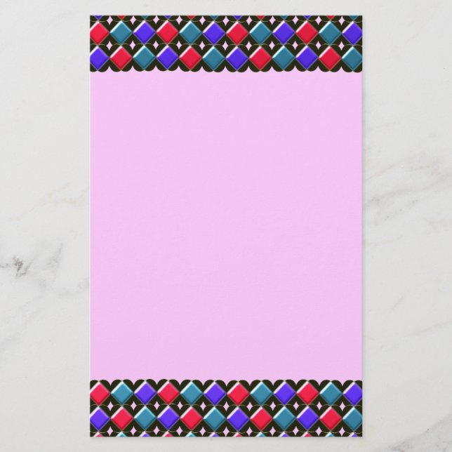 Shining Diamonds Customizable Stationery (Front)