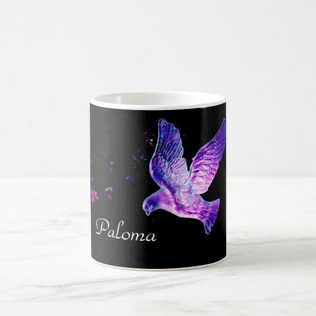 Shining dove personalised coffee mug (Center)