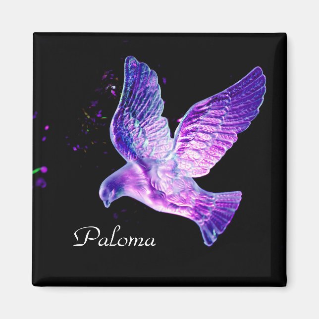 Shining dove personalised magnet (Front)