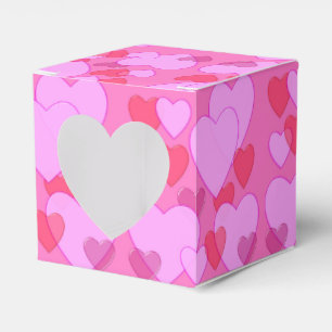 Shining heart Valentine background pink Favor Box