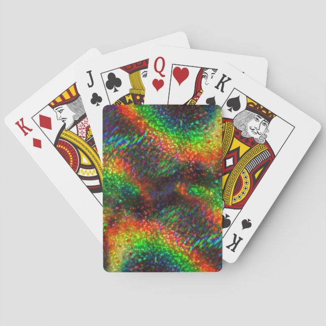Shining Holographic Bright Rainbow Lights Glitter Playing Cards (Back)