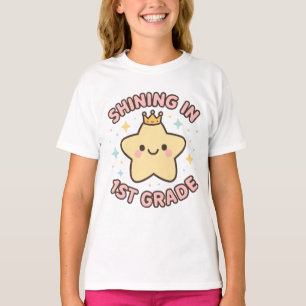 Shining in 1st Grade – Cute Back to School Star De T-Shirt