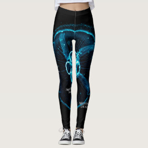 Shining Jellyfish Silhouette Leggings