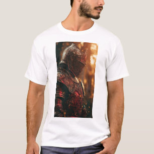 Shining Knight in Red Armour Medieval Fantasy T-Sh T-Shirt