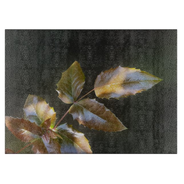 shining leaves cutting board (Front)