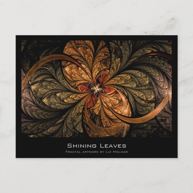 Shining Leaves Fractal Artist Card (Front)