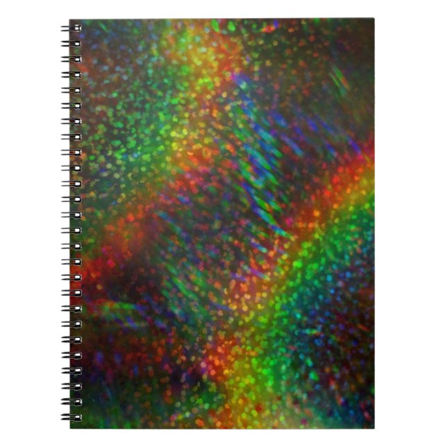 Shining Lights Holographic Glitter Rainbows Notebook (Front)