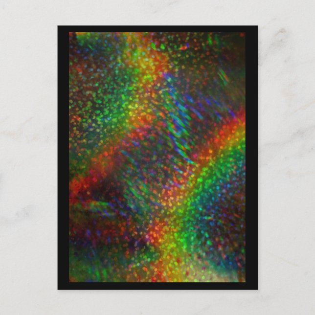Shining Lights Holographic Glitter Rainbows Postcard (Front)