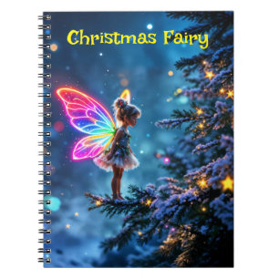 Shining little Christmas fairy lights fantasy Notebook