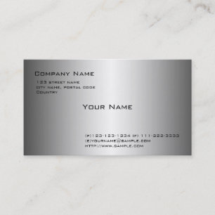 shining metal like business card. card