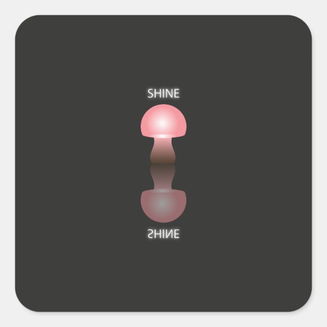 SHINING MUSHROOM SQUARE STICKER (Front)