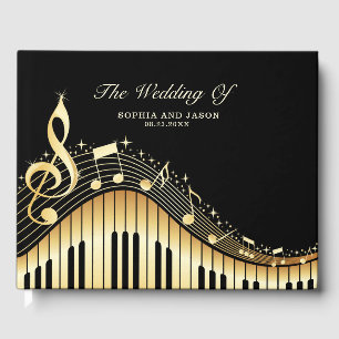 Shining Notes and Clef  Guest Book