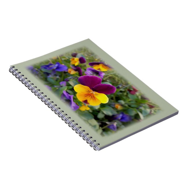 Shining pansies notebook (Right Side)