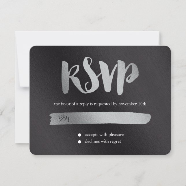 Shining Promise Wedding RSVP Card (Front)