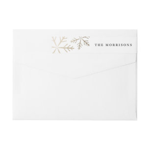 Shining Snowflake   Return address label
