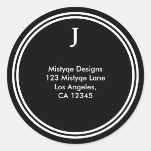 Shining Star Bar/Bat Mitzvah Monogram Stickers