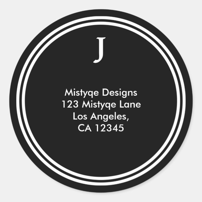 Shining Star Bar/Bat Mitzvah Monogram Stickers (Front)