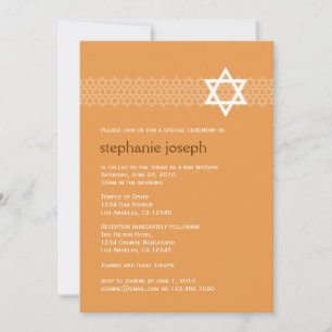 Shining Star Bat Mitzvah Invitation