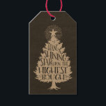 Shining Star Christmas Tree Kraft Gift Tags<br><div class="desc">Have yourself a merry little Christmas with this festive design! Features a bountiful Christmas tree with "hang a shining star upon the highest bough" inscribed inside,  all on a brushed dark grey chalkboard background and rustic kraft paper. Coordinating items,  including Christmas cards,  available in our shop!</div>