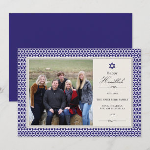 Shining Star Hanukkah Photo Flat Card
