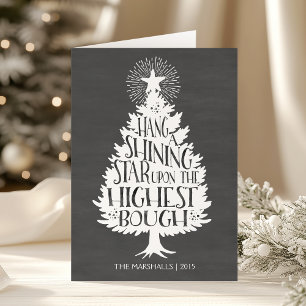 Shining Star Holiday Chalkboard Card