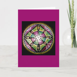 Shining  Star Mandala Greeting Card