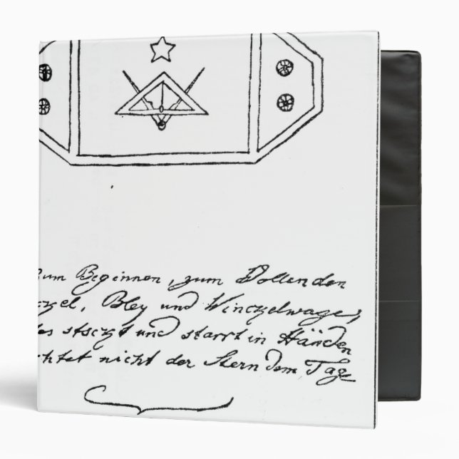Shining star over square and Compass and lead Binder (Front/Inside)