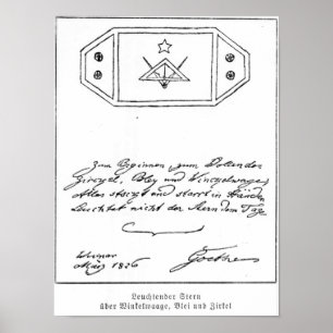 Shining star over square and Compass and lead Poster