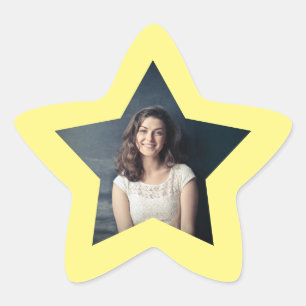 Shining Star with Photo Custom  Star Sticker