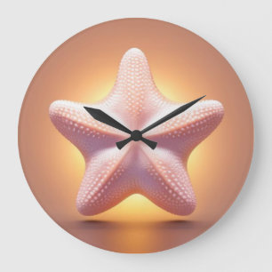 Shining Starfish Large Clock