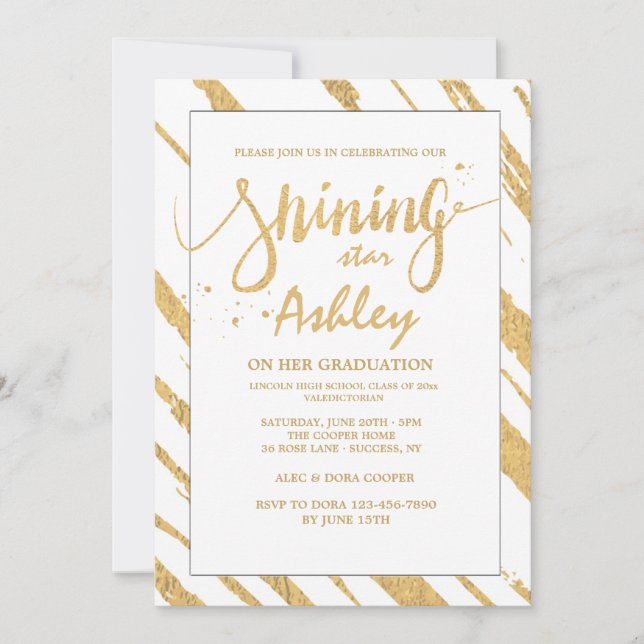 Shining Stripes Invitation (Front)