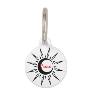 Shining Sun Crescent Moon Thunder_Cove Pet Tag
