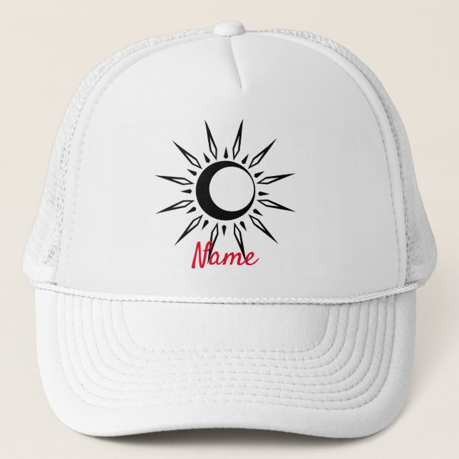 Shining Sun Crescent Moon Thunder_Cove Trucker Hat (Front)