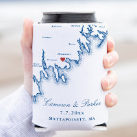 Shining Tides Wedding Favour Mattapoisett Map