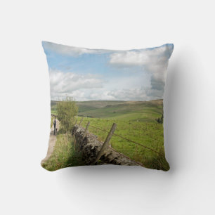 Shining Tor and Cats Tor Postcard Throw Pillow
