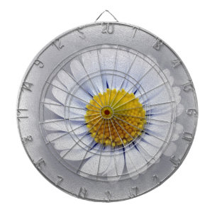 shining white daisy dartboard