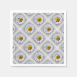 shining white daisy napkin