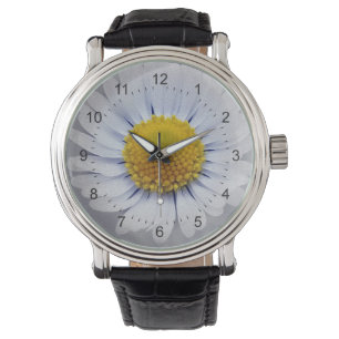 shining white daisy watch