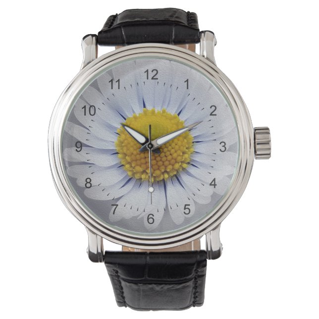 shining white daisy watch (Front)