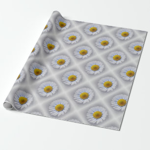 shining white daisy wrapping paper