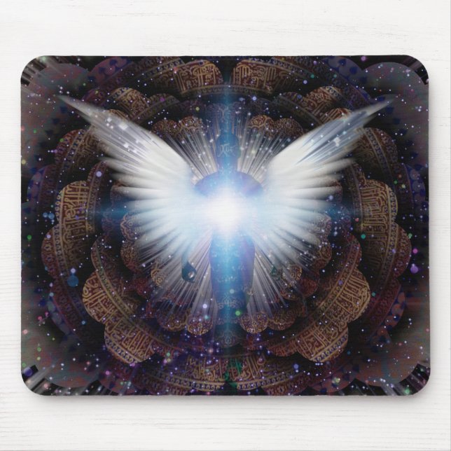 Shining wings and aura mouse pad (Front)