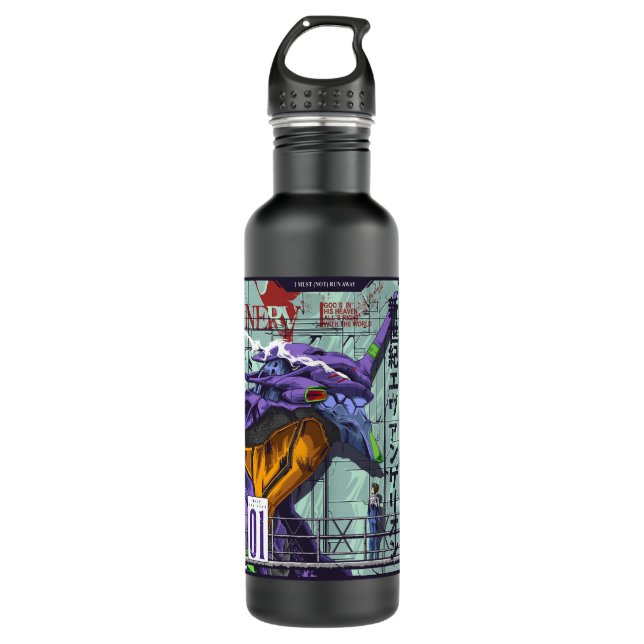 Shinji Ikari - Evangelion Classic 710 Ml Water Bottle (Front)