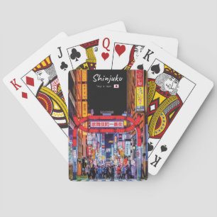 Shinjuku, Japan - Kabukicho Neon Street Playing Cards