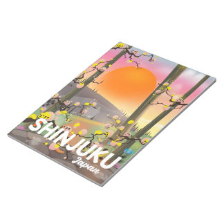 Shinjuku Japan travel poster Notepad