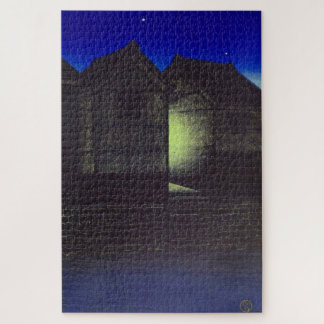 Shinkawa at Night Twelve Scenes of Tōkyō Jigsaw Puzzle