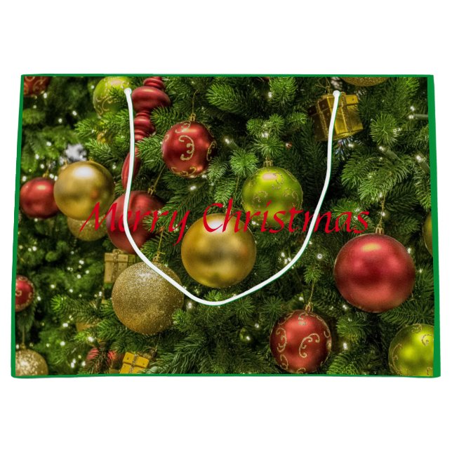 Shinning decorative christmas tree gift bag  (Front)