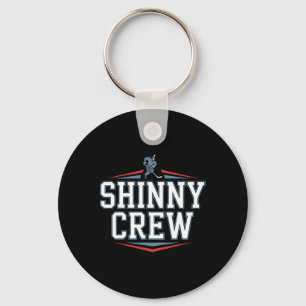 Shinny Crew Play Pond Hockey  Keychain